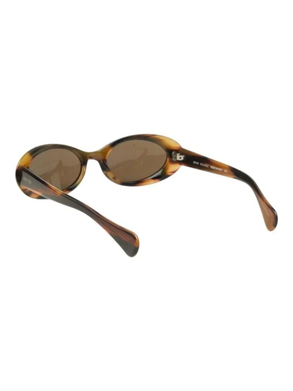 Gucci Oval Frame Sunglasses S Brown Acetate Eyewear